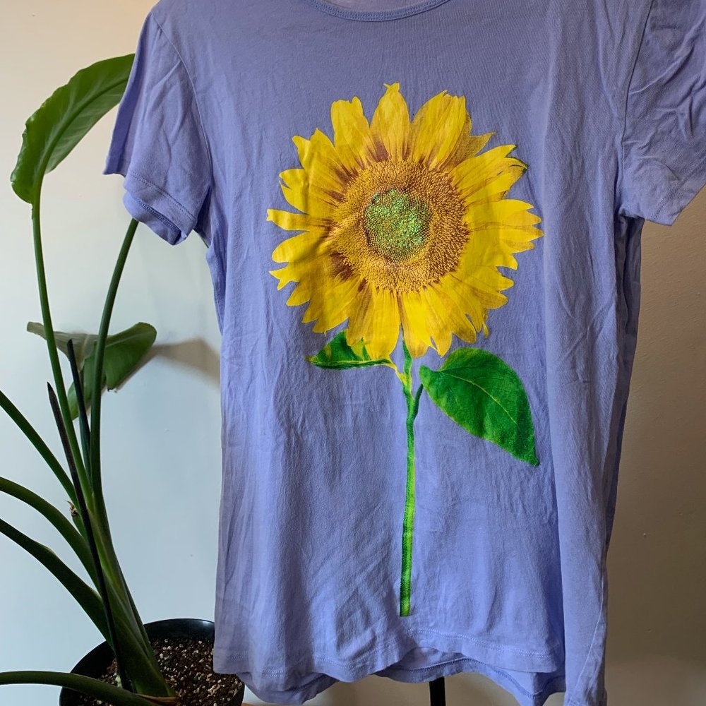 Women's Lavender Blue Sunflower Shirt